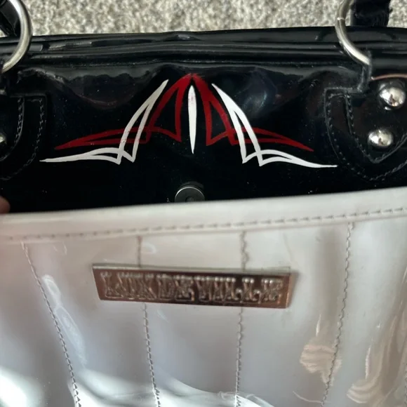 Personalized pinstriped Lux DeVille purse - Picture 2 of 4
